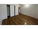Bedroom with wood-look flooring and large closet at 3585 Arville St # 403A, Las Vegas, NV 89103