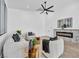 Cozy living room with a modern fireplace, comfortable seating, and stylish decor at 3630 Tobias Ln, Las Vegas, NV 89120