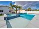 Inviting pool and spa area with palm trees and a modern design, perfect for outdoor relaxation at 3630 Tobias Ln, Las Vegas, NV 89120