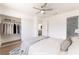 Bright bedroom featuring a closet and a doorway to the living room at 5751 Mabel Rd, Las Vegas, NV 89110