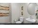Stylish bathroom with a sleek vanity, modern fixtures, and contemporary decor at 6740 Nimbus Ave # Lot 10, Las Vegas, NV 89130