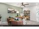 Versatile loft space perfect for a home office, featuring a built-in desk and stylish seating at 6740 Nimbus Ave # Lot 10, Las Vegas, NV 89130