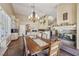 Open dining area showcases a fireplace and seamless flow into the kitchen at 8104 Wispy Sage Way, Las Vegas, NV 89149