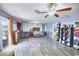 Spacious primary suite with an ensuite bathroom, walk-in closet, and outside access at 1112 Sandy Cove St, Las Vegas, NV 89110