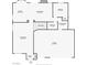 Detailed floor plan showcasing the layout, dimensions, and relationships between the kitchen, living room, and bedrooms at 1333 Date Palm Cir, Las Vegas, NV 89108