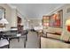 Well-designed living area features a kitchenette, bedroom, and city views at 135 E Harmon Ave # 315, Las Vegas, NV 89109