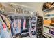 Spacious walk-in closet with ample storage for clothing, shoes, and accessories at 1701 Drifters Peak St, Las Vegas, NV 89144