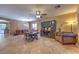 Open-concept dining area with stylish furniture and built-in bar, perfect for entertaining at 2189 De Narvik Dr, Henderson, NV 89044
