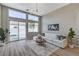 Open living room featuring lots of natural light, a comfortable white couch, and stylish decor at 2714 Langlade Ave, Henderson, NV 89052