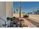 Exterior view showcasing desert landscaping with crushed rock, various cacti and other native plants at 2725 S Nellis Blvd # 1038, Las Vegas, NV 89121