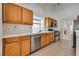 Well-lit kitchen with stainless steel appliances and ample counter space at 2904 Channel Bay Dr, Las Vegas, NV 89128