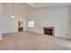 Spacious living room features a fireplace and high ceilings providing an open and inviting atmosphere at 2904 Channel Bay Dr, Las Vegas, NV 89128