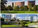 Picturesque view of the golf course with cityscape backdrop, showcasing beautifully manicured greens and lush trees at 2989 Bel Air Dr, Las Vegas, NV 89109
