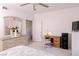 Bedroom with a view and desk at 4970 Black Bear Rd # 101, Las Vegas, NV 89149