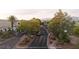 Scenic aerial view of the gated entrance to Painted Desert Primary-planned community at 4970 Black Bear Rd # 101, Las Vegas, NV 89149