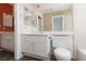 Comfortable bathroom with dual vanities and tile flooring at 5523 Orchard Ln # 0, Las Vegas, NV 89110