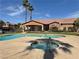Inviting pool and spa with ample space for recreation and relaxation in a well-maintained community at 5750 E Hacienda Ave # 107, Las Vegas, NV 89122