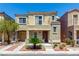 Charming two-story home with a front patio and a balcony on the second floor at 6308 Anticline Ave, Las Vegas, NV 89139