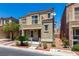 Charming two-story home with a front patio and a balcony on the second floor at 6308 Anticline Ave, Las Vegas, NV 89139