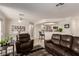 Cozy open-concept living room with modern furniture and a kitchen bar, great for entertaining at 8600 W Charleston Blvd # 2187, Las Vegas, NV 89117
