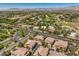 Overhead shot exhibits a serene community near a sprawling golf course, complemented by views of distant mountains at 8737 Red Brook Dr # 204, Las Vegas, NV 89128