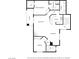 Detailed floor plan showcasing layout of bedrooms, living spaces, and balcony at 8737 Red Brook Dr # 204, Las Vegas, NV 89128