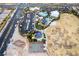Aerial view of the park showcasing the pool, sports fields, and various amenities within the community at 8941 Indigo Rose St, Las Vegas, NV 89166