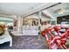 Unique living room area with a stylish wet bar, interesting architectural details, and custom wood accents at 940 Vegas Valley Dr, Las Vegas, NV 89109