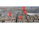 High altitude aerial view showing street names, points of interest and highlighted home at , Henderson, NV 89044