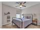 Inviting bedroom with a ceiling fan, a cozy bed, and a serene atmosphere for relaxation at , Henderson, NV 89044