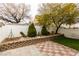 Private backyard featuring a concrete patio and tiered garden beds at , Las Vegas, NV 89145
