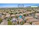 Neighborhood aerial view showcasing the community's proximity to Downtown Summerlin, Red Rock Resort, and Palo Verde High School at 10680 Sapphire Vista Ave, Las Vegas, NV 89144