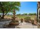 Backyard fountain detail, well landscaped and overlooking green space at 1441 Palm Dr, Laughlin, NV 89029