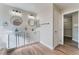 Bathroom featuring double vanity with framed mirrors and wooden floors at 1512 Groom Ave, North Las Vegas, NV 89081