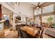 Elegant dining area adjoining the living room, with stairway access on the left at 1721 Derbyshire Dr, Las Vegas, NV 89117