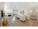 Cozy living room with fireplace and modern furniture at 2050 W Warm Springs Rd # 224, Henderson, NV 89014
