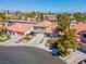Overhead view of a property with a terra cotta roof and desert landscaping at 2080 Silver Breeze Ave, Las Vegas, NV 89183