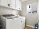 Well-equipped laundry room with modern washer and dryer and ample storage at 2080 Silver Breeze Ave, Las Vegas, NV 89183