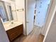 Bathroom featuring a vanity and a door leading to other rooms at 2160 Highpointe Dr # 102, Laughlin, NV 89029