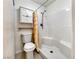 This bathroom features a shower, toilet, and cabinet at 2204 Short Pine Dr, Las Vegas, NV 89108