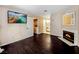 Bedroom features a fireplace and access to ensuite at 2204 Short Pine Dr, Las Vegas, NV 89108