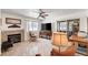 The spacious living room features a fireplace, tile flooring, and natural light at 2725 S Nellis Blvd # 1037, Las Vegas, NV 89121