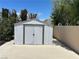 Durable backyard shed with concrete foundation and double doors offers ample storage at 2728 Aspen Wood Ave, Henderson, NV 89074