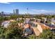 Stunning aerial view of a home with cityscape background at 2845 Queens Courtyard Dr, Las Vegas, NV 89109