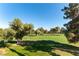 Relaxing backyard with views of the well-maintained golf course at 2845 Queens Courtyard Dr, Las Vegas, NV 89109