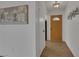 Entryway featuring wood flooring, a closet, and a decorative front door at 415 Emerald Cir, Henderson, NV 89002