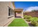 Artificial turf in the backyard of this property at 589 Via Paladini, Henderson, NV 89011
