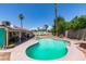 Backyard features a kidney-shaped pool, patio and RV parking at 6710 Rocking Horse Ave, Las Vegas, NV 89108