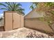 A backyard shed offers practical storage solutions, complementing the outdoor space at 825 Cornerstone Pl, North Las Vegas, NV 89031
