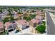 Birds eye view of homes in a suburban community, featuring tile roofing at 845 Bladensburg St, Las Vegas, NV 89110